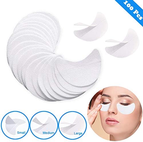 Eyeshadow Stencils - Eyelash Extensions Eye Makeup Template Stickers Kits Professional Disposable Eye Shadow Shields Fast Eyeliner Guide Lint Free Non-Woven Lip(100pcs-L)