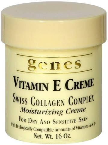 Genes Vitamin E Creme Swiss Collagen Complex Moisturizing Creme for Dry and Sensitive Skin 16 oz
