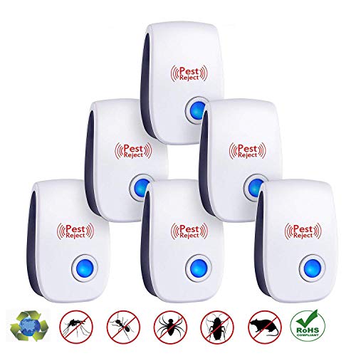 Ultrasonic Vermin Repeller - 2019 Newest Electronic Vermin Control Ultrasonic Repellent Indoor Plug and Play for Garden, Bedroom, Kitchen, Living Room Give You a Comfortable Life (6 Packs) - Thumbnail 7