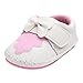Annnowl Baby Girls Shoes Soft Rubber Sole Sneakers 0-18 Months (6-12 Months, Pink)