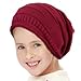 Children Spring Hat Knitted Slouchy Beanie, Bonnet, Trendy Lightweight Baggy Warm Head Cap (black)
