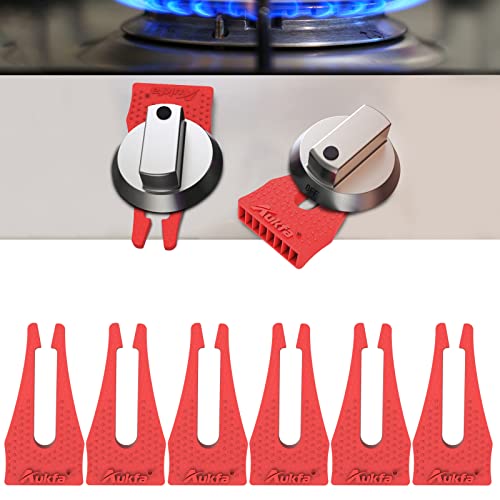 Gas Stove Baby Proof Knobs Locks (6 Pack), Aukfa Child Proofing Oven Knob Lock No Tools Need