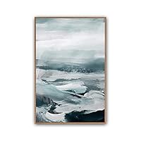 Framed Canvas Wall Art Abstract Color Block Canvas Prints Home Artwork Decoration for Living Room,Bedroom - 16x24 inches