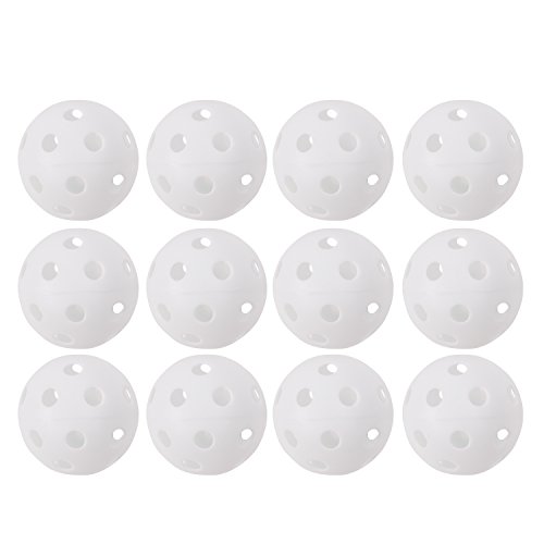 Champion Sports White Plastic Baseballs Hollow Balls for Sport