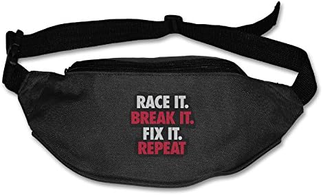 Race Break Fix It Running Pocket Waist Pack Bag Black One Size