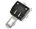2-pack Universal Car Safety Seat Belt Seatbelt Clip Extender Extention Buckle 22mm Black