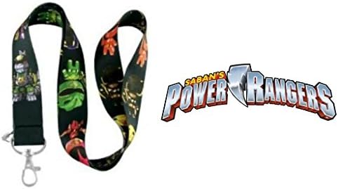 Mighty Morphin POWER RANGERS LANYARD ID Holder Keychain