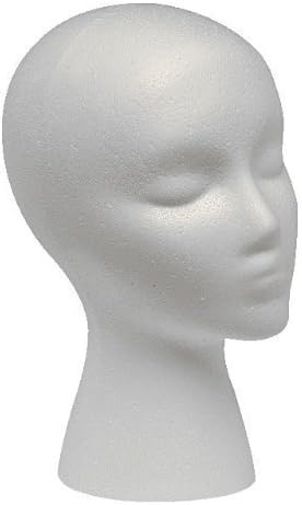 Case Pack of 3 Giell Styrofoam Foam Mannequin Wig Head Display Hat Cap by Giell