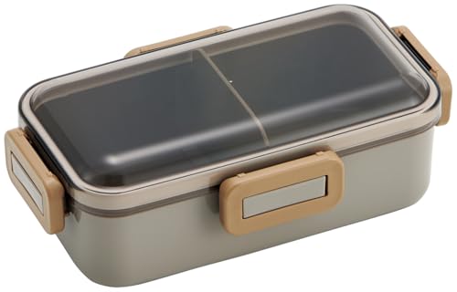スケーター(Skater) 弁当箱 530ml 1段 女性 日本製 汁漏れしにくい4点ロック ランチボックス 食洗機対応 レンジ対応 ネイチャーカラー モーブグレー PFLB6AG-A