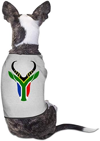 South African Flag Sprinbok Pet Clothing Costume Puppy Dog Clothes Vest Tee Shirts
