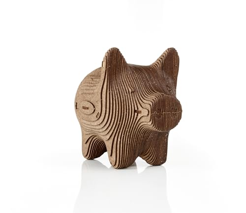EWA Eco-Wood-Art COINBANK: Pig Einmal zusammengebaut, Wird Dieser 3D-Innenbaukasten zu einem funktionalen Sparschwein mit einem Schlüssel zum Öffnen