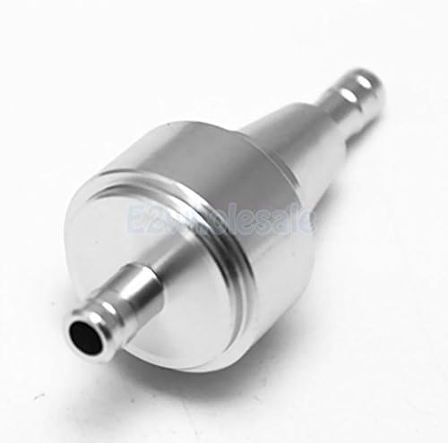 Silver Inline Fuel Filter Motorcycle Scooter Petrol 6mm 1/4'inch ID Pipe