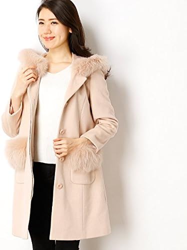 Amazon レッセパッセ Laisse Passe フードポケットファーコート 29ピンクベージュ 036 S コート ジャケット 通販