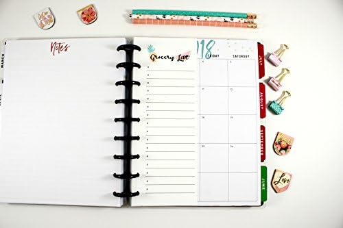 Half Page Grocery List for 9-Disc Classic Happy Planner, Classic Happy Planner Grocery List, Pre-punched Happy Planner Inserts, Shopping List