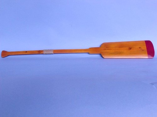 Wooden Shoreline Squared Rowing Oar w/ Hooks 36" - Decorative Paddle - Wooden P