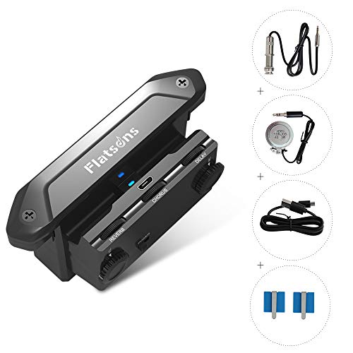 Resonance Pickup Acoustic Guitar Pickup with Delay Reverb Chorus Effect Pedal Controls for Acoustic Guitar Multi-function Accessories Black FR2 (FR2) - Thumbnail 7