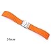 SCASTOE Waterproof Men's Silicone Rubber Watch Wristwatch Strap Band Replacement 18-24mm (Orange, 20)