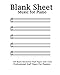 Blank Sheet Music For Piano: White Cover, Bracketed Staff Paper, Clefs Notebook,100 pages,100 full staved sheet, music sketchbook,Music Notation ... gifts Standard for students / Professionals
