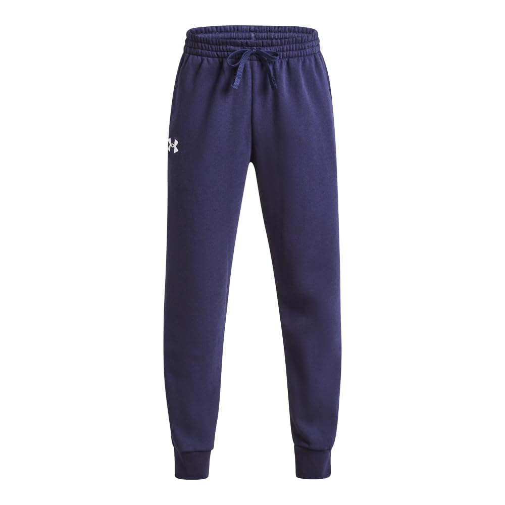Under Armour Boys Rival Fleece Joggers, (410) Midnight Navy / / White, Medium Plus Image