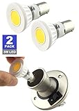 SRRB Direct 1139/1383 LED Replacement R12 BA15s Bulb 12V or 24V AC/DC for RV Camper Trailer Motorhome 5th Wheel Marine Boat Reading Light (3 Watt, Natural White)