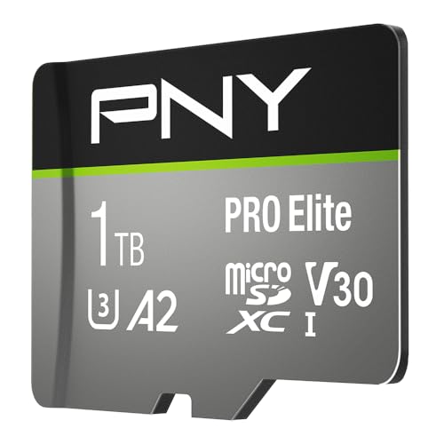 PNY 1TB PRO Elite C10 U3 V30 A2 microSDXC Flash-Speicherkarte