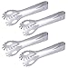 HINMAY Salad Tongs 8-Inch Stainless Steel Serving Tongs Kitchen Food Tongs, Set of 4