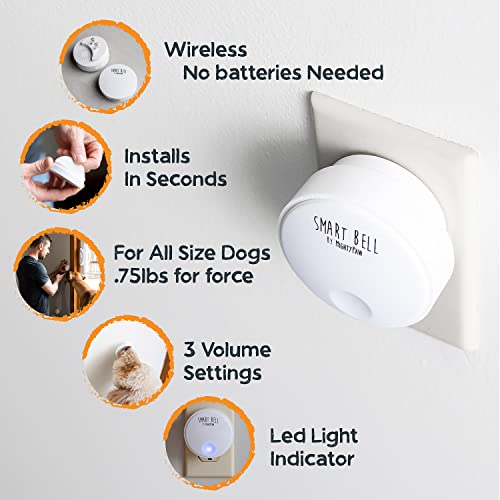 Mighty Paw Smart Bell 2.0 Dog Doorbells for Potty Training Wireless