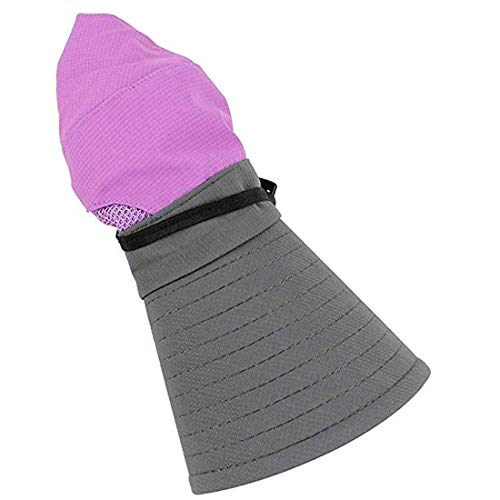 Duakrs Premium Outdoor UPF 50+ Wide Brim Sun Hat Waterproof UV Protection Bucket Mesh Boonie Hat Adjustable Fishing Cap for Men Women and Children (Purple)