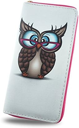 Women's Zipper Around Wallets - 12 Slots Card Holder Leather Print Cartoon for Teenage Girls