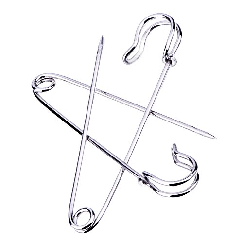Outus 30 Pieces Extra Large Safety Pins Stainless Steel Heavy Duty
