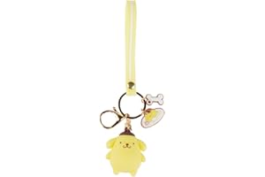 PaPiJoJo Cute Keychain Kawaii Anime Keychain, Hello Kitty, My Melody,Kuromi,Keroppi, Badtz-Maru, Cinnamoroll, Pompompurin