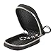 car Key Chain Keychain,Genuine Leather Car Smart Key caseKey Chain Keychain Holder Metal Hook and Keyring Zipper Bag for Remote Key Fob (Bentley)