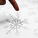 Joiedomi 80 Pcs Glitter Snowflakes Window Wall Peel & Stick Decals Holiday Winter Christmas Home Decorations Snow White Stickers (Also including Jingle Bell, Gift Box, Ornaments Designs)