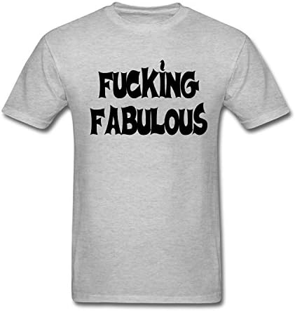 FUCKING FABULOUS Design Men's Short Sleeve Cotton Crewneck T-Shirt Grey