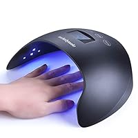 MelodySusie LED UV Nail Lamp- 48W Nail Dryer for Gel Nail Polish Nail Curing Light with Sensor 4 Timer, Professional LG Chip UV Gel Nail Lamp for Manicure/Pedicure with Touch Control