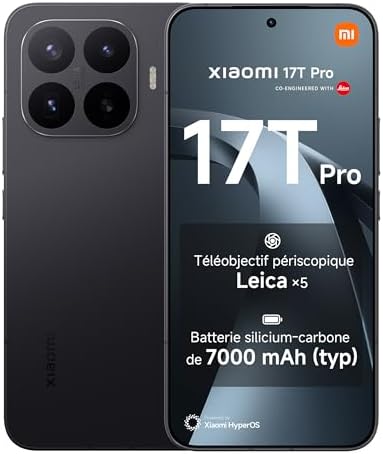 17T Pro Smartphone 12+512 Go Téléobjectif Leica x5 - Noir — photo 1 sur 8