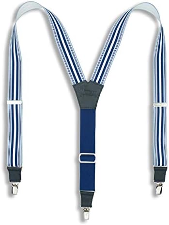 Suspenders Multitrack Blues Blue Elastic Wide 1.36 inch | Wiseguy Original