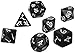 Classic RPG Black & white Dice Set (7)