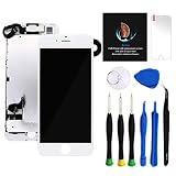 for iPhone 7 Plus Screen Replacement Kit White 5.5" LCD Display for iPhone 7 Plus Replacement Touch Screen Digitizer Full Assembly + Front Camera + Earpiece + Repair Tools + Screen Protector (White)