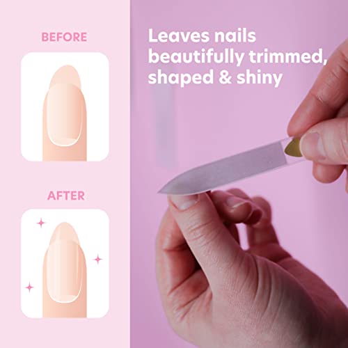 Glass Nail File and Buffer Set 2 Piece Nail Buffer and Shine Kit