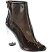 CAPE ROBBIN Benny-1 Womens Perspex Peep Toe Ankle Boots