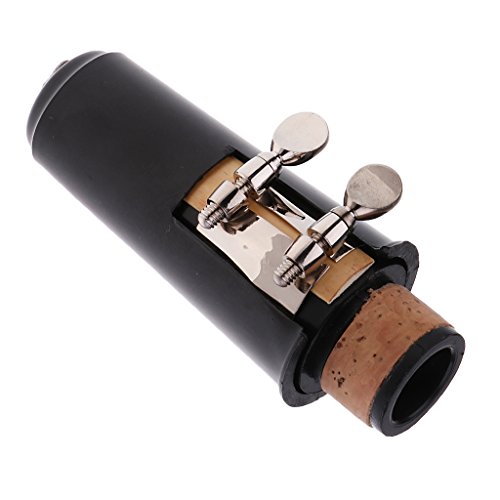 Dolity Nickel-Plated Clarinet Mouthpiece Clarinet Reed clip with Ligature Cap Set