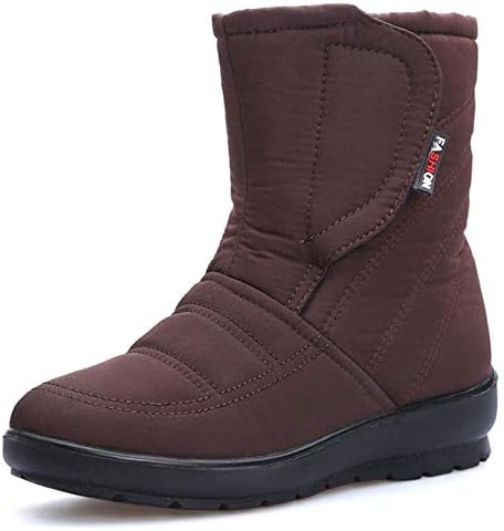 [XYZL] スキーブーツ レディース スノーブーツ 防水 滑らない ベルクロ ボア付き 保温性 厚底 可愛い 歩きやすい オシャレ 安定感 痛くない クリスマス ハロウィン プレゼント 綿靴 悪天候 雪遊び ウインターブーツ