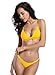 SHEKINI Women's Bathing Suit Sexy Triangle Bikini Low Waisted Two Piece Swimsuit(Medium, Yellow)