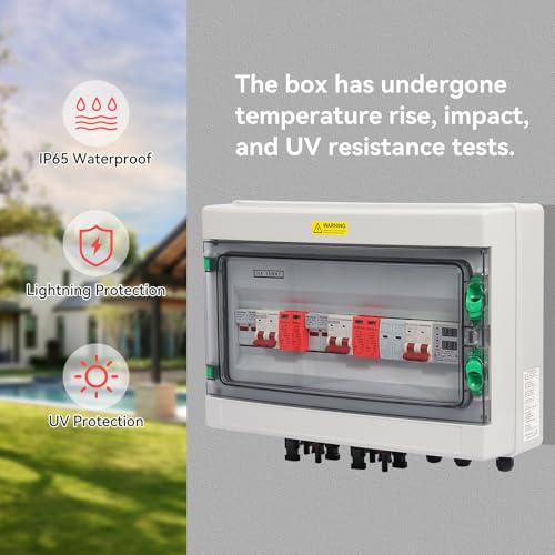 PVC Surge Protector, DC500V2-2-2+AC230V1-1, Solar Connection Box, Flash Protection, DC Separation Switch, PV System, 2 String 2DC+1AC, DC Combiner Box, Switch
