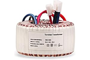 ATO 50VA Toroidal Transformer, Single Phase Stable Toroidal Transformer Amplifier,120V to 2 * 24V, Power Toroidal Transformers, for Electrical Control, Medical Equipment