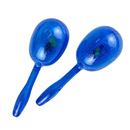 Rhode Island Novelty 5" Glitter Maracas, Assorted Colors, 12 Count
