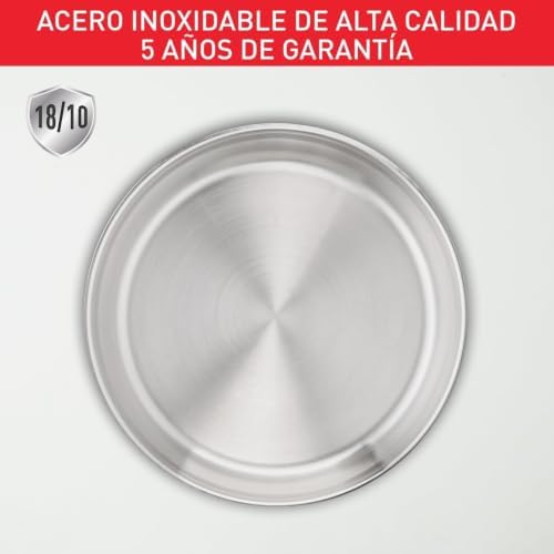 Ingenio Emotion - Juego de 3 Cazos, Acero Inox, Sin Revestimiento