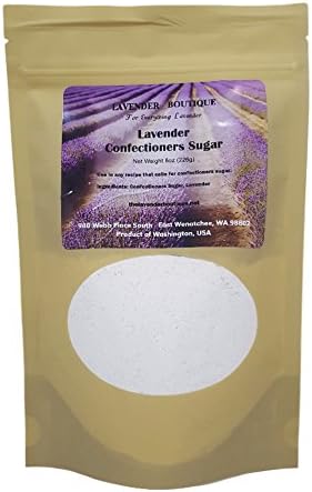 Powdered Confectioners Sugar With Lavender, From The Lavender Boutique, 8 oz.