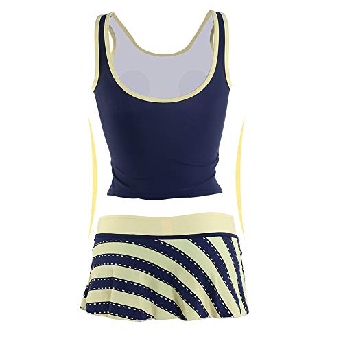 BIKMAN Summer Children Kids Two-piece Swimsuit Swimwear Swimdress For Girl (blue, 140(6-8 years old)) - Thumbnail 2
